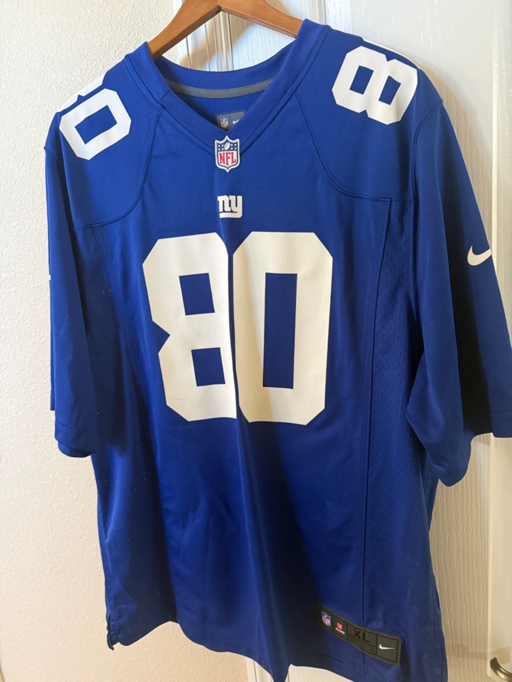 NY Giants Victor Cruz Football Jersey with White 80
